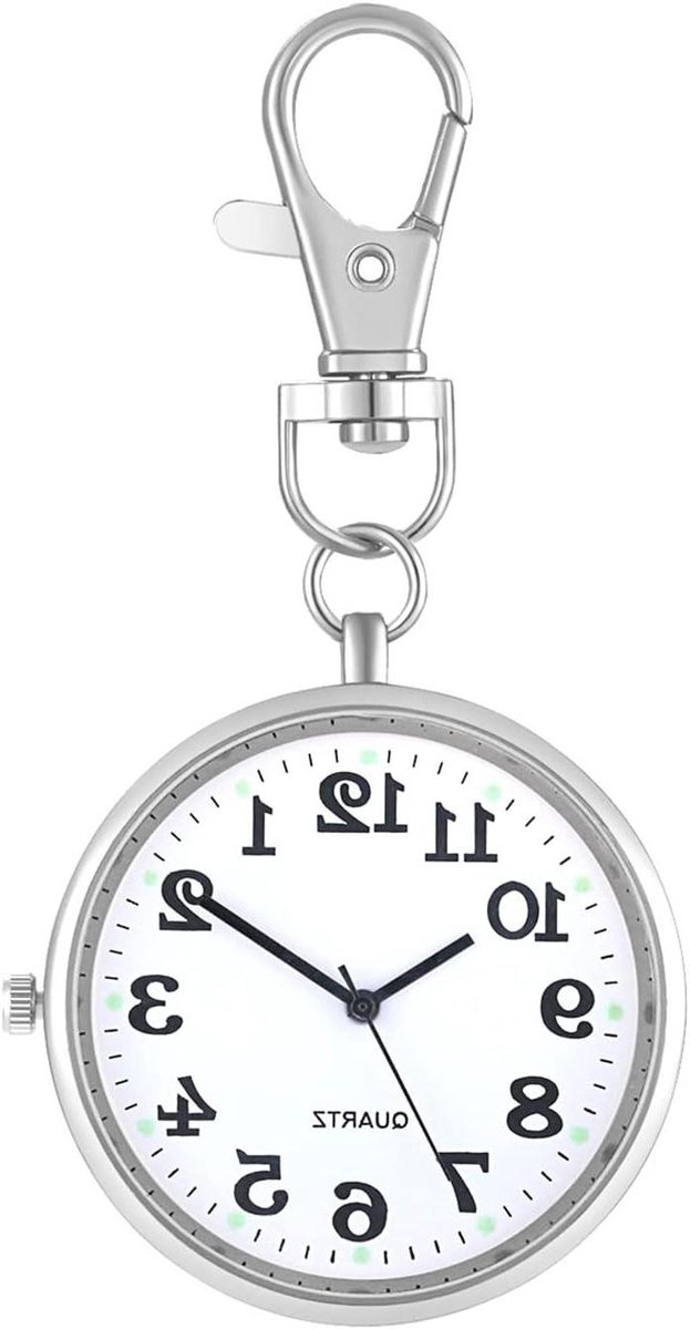 Clip-on Horloge - Zakhorloge Sleutelhanger - Tijd Aflezen - Uniek Clip-on Ontwerp - 40 g - Modern