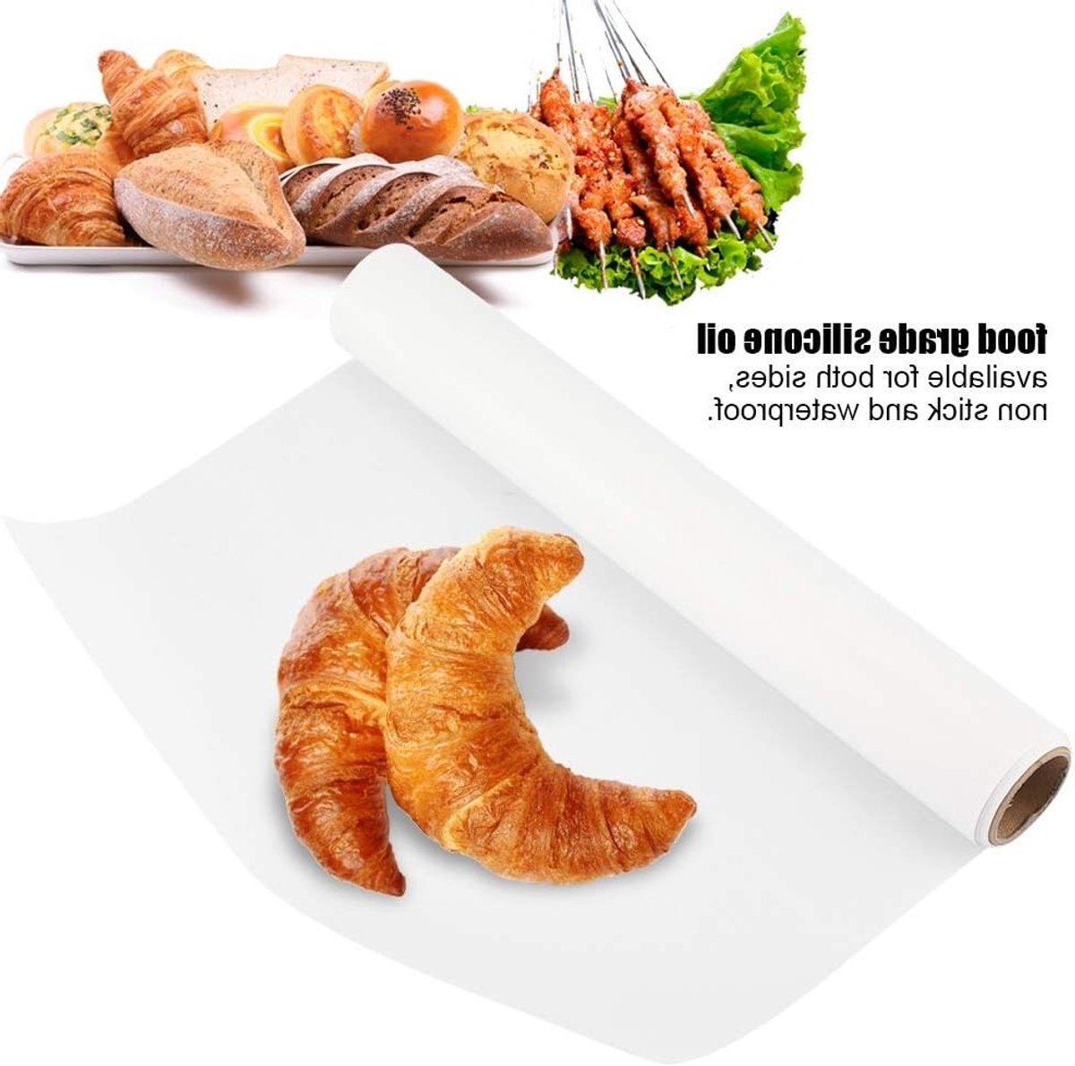 Siliconen Bakmat voor Baktijd met Hittebestendig Bakpapier van 10 meter - Perfect voor Bakken en Koken