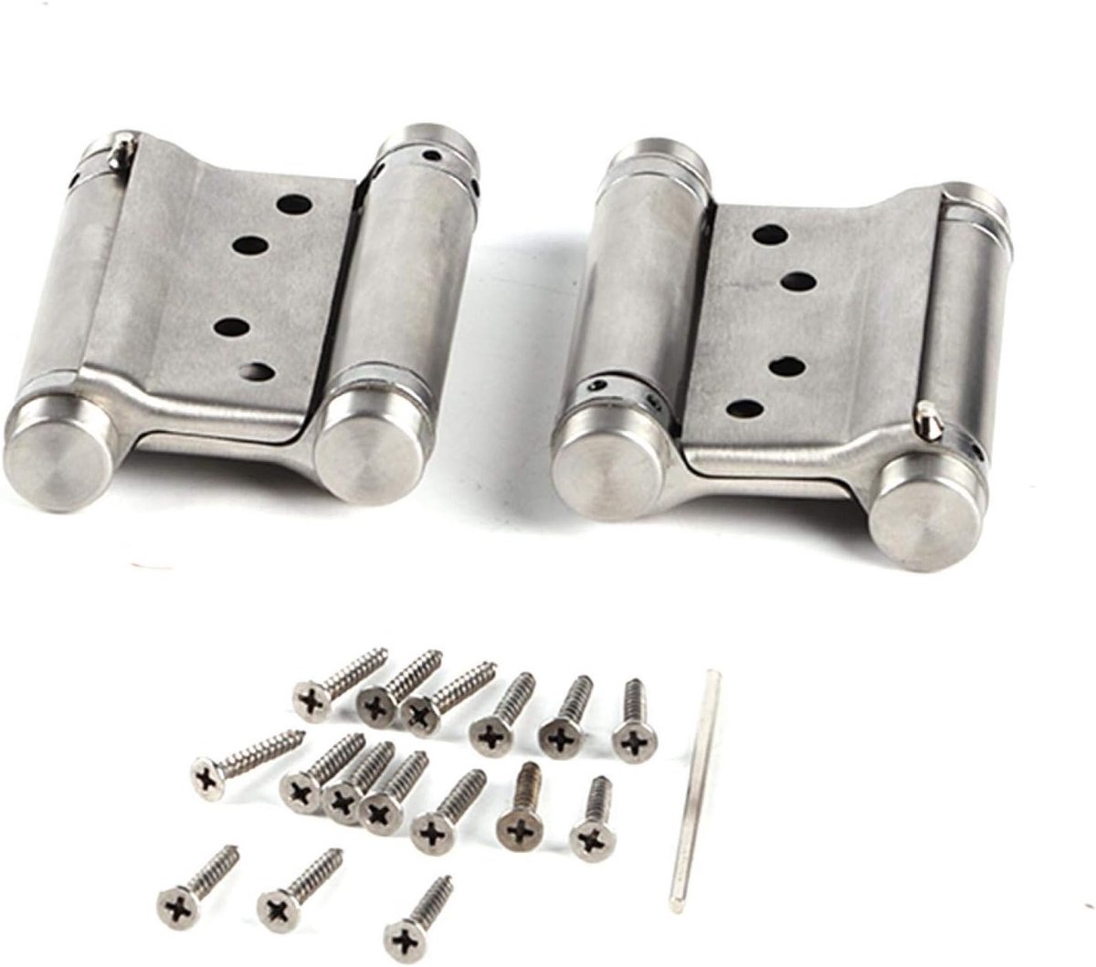 RVS Dubbele Actie Veer Scharnieren 3 Inch voor Deuren, Bar en Gratis Toegang - 2 Stuks