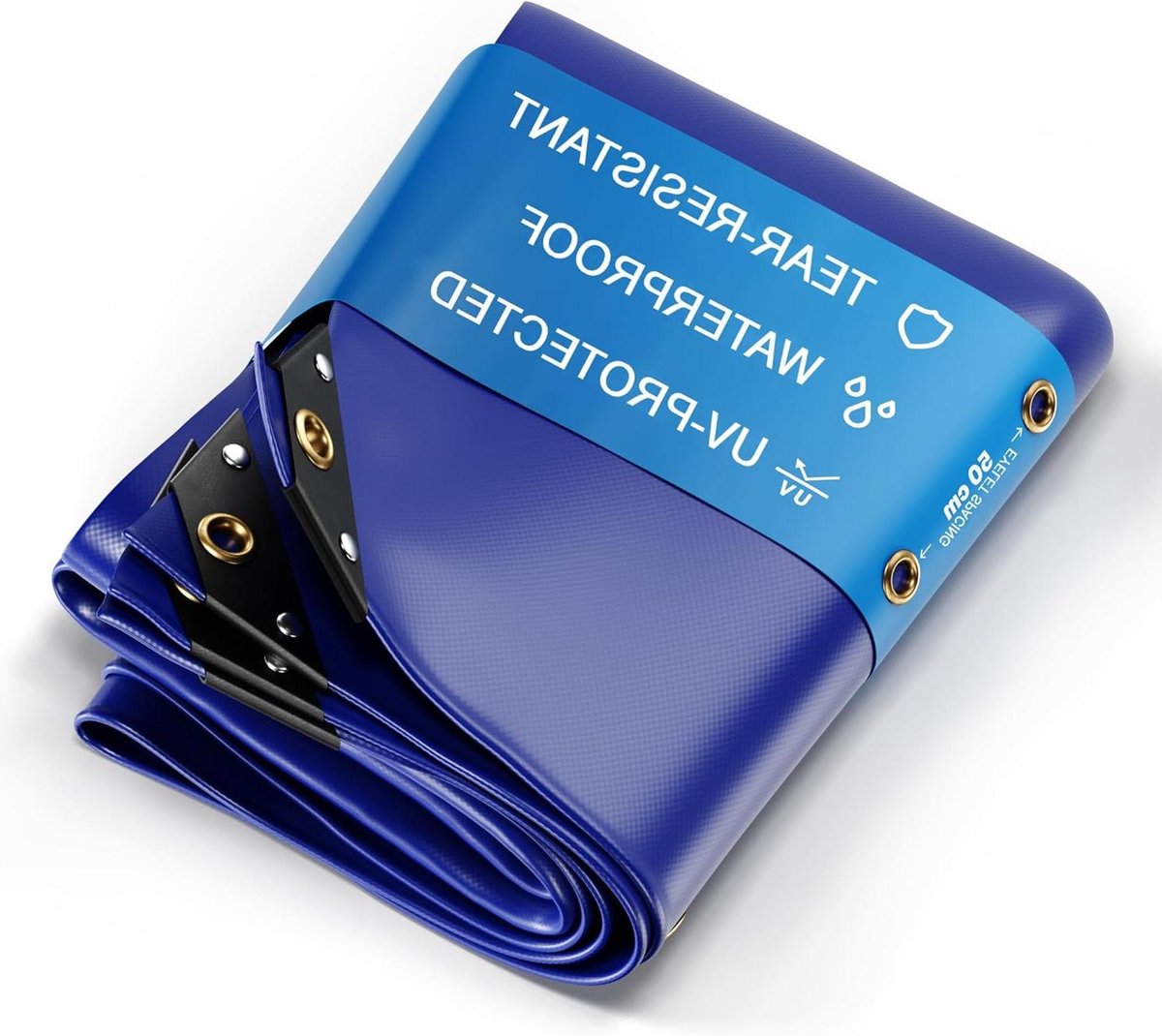 Afdekzeil Waterdicht - Beschermzeil Vrachtwagenzeil - Universeel Afdekken - Scheurvast PVC 450 g/m² - 600x500 cm - Blauw