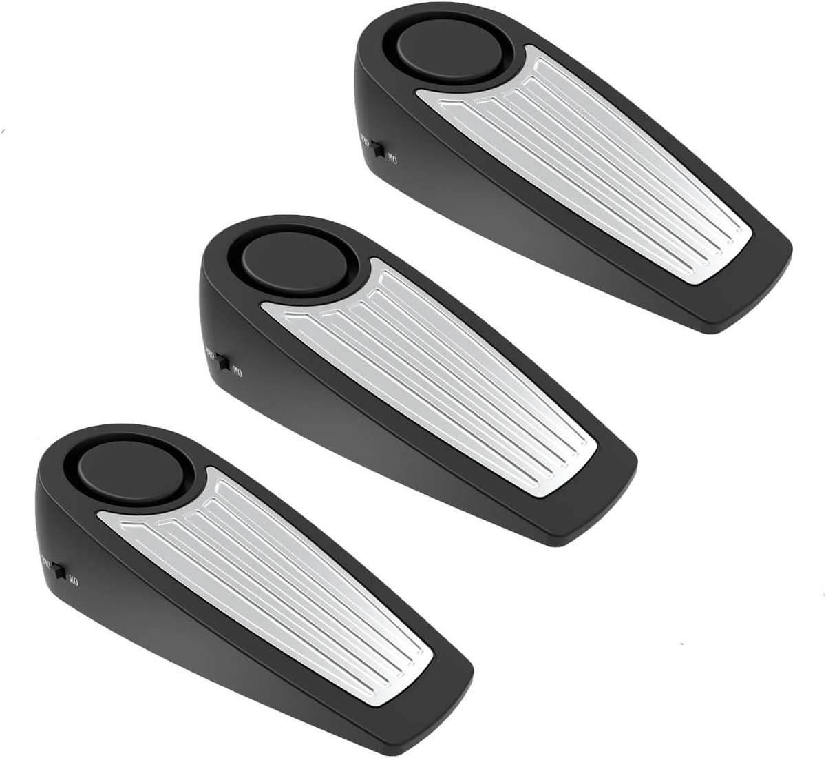 Deurstop Alarm - Deurbeveiliging Sirene - Veiligheid Vergroten - 130 Decibel Alarm - 3 stuks - Zwart
