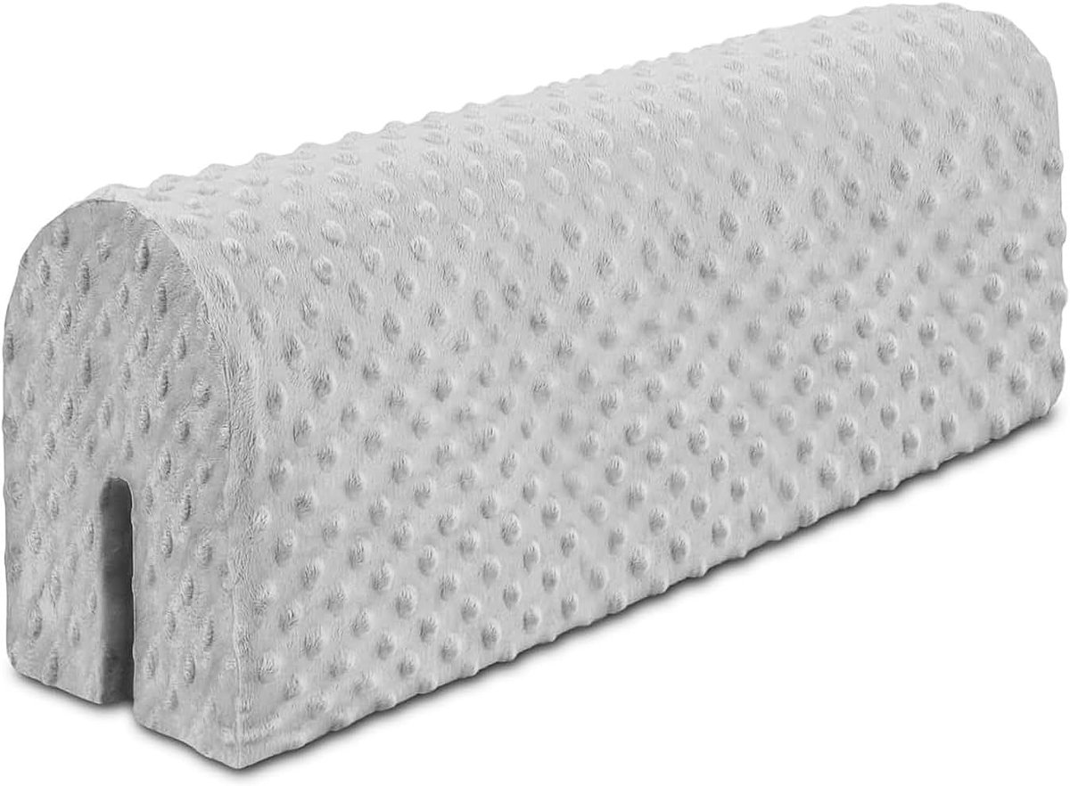 Bol.com 70 cm Bed Edge Protection for Children's Beds - Minky Light Grey - Co sleeper aanbieding
