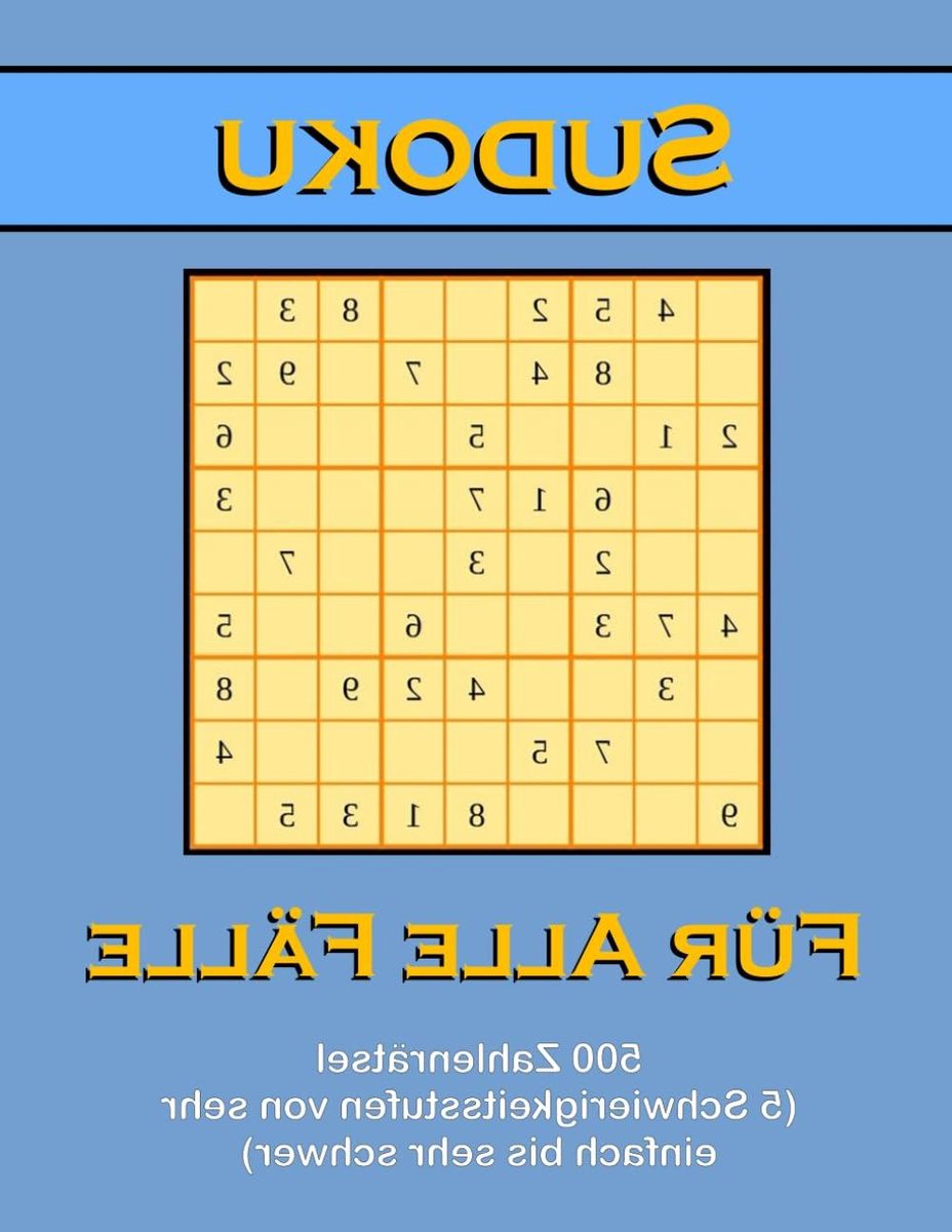 Sudoku Puzzelboek - Denksport Boek - Hersenen Trainen - 500 Puzzels - DIN-A4 Formaat - Niet gespecificeerd