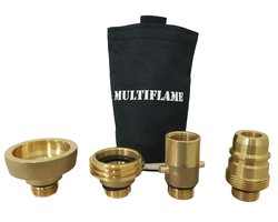 LPG vulnippelset Europa 4-delig met opbergtas, Bajonet, DISH, ACME en Euro nozzle