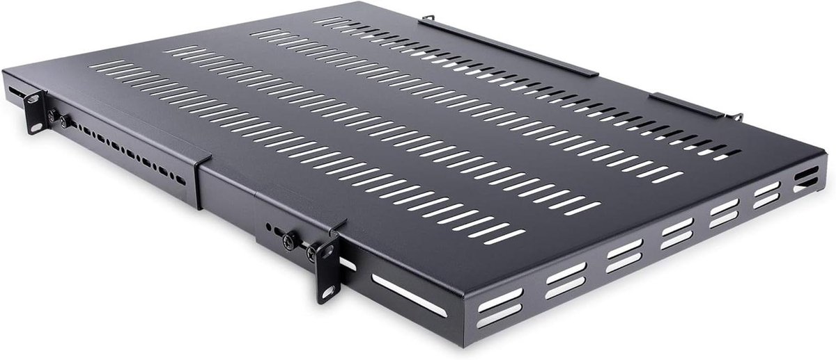 Server Rack Plank - Verstelbare Plank - Server Organisatie - Vaste Diepte - 250 lbs - Zwart