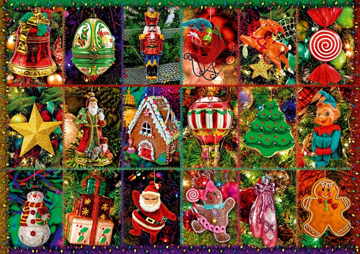 Bluebird Puzzle legpuzzel Festive Ornaments - 1000 stukjes kerst.