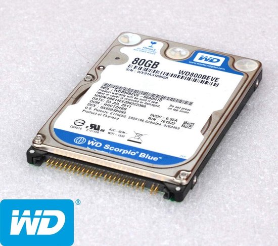 Laptop Harde Schijf - Interne Schijf - Opslag Uitbreiden - IDE Aansluiting - 80 GB - Zilver — afbeelding 3