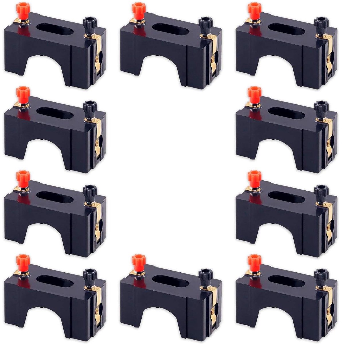 Batterijhouder Kit - Batterij Clips - Elektriciteit Leren - Serie Parallel - 10 stuks - Zwart Oranje