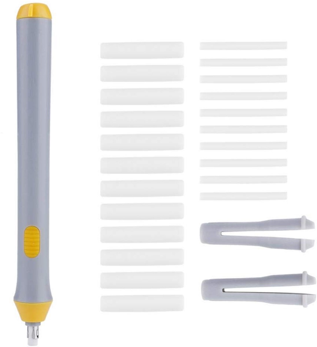 Store_9 - Elektrische Gum - Automatische Wiper voor Kunst - Grijs - Precisie Gum - Inclusief 22 Wiper Pennen - Geschikt voor Creatieve Projecten - ...