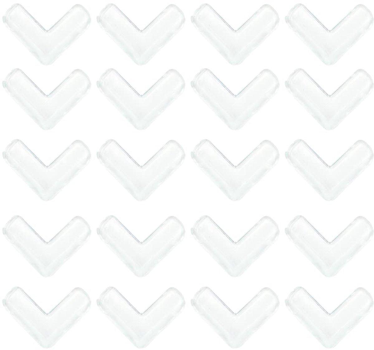 SPHProducts - Baby Veiligheidshoekbeschermers - Hoekbeschermers voor Kinderen - Zacht PVC - 20 Stuks - Meubelbescherming - Veilig voor Kinderen - Gesc