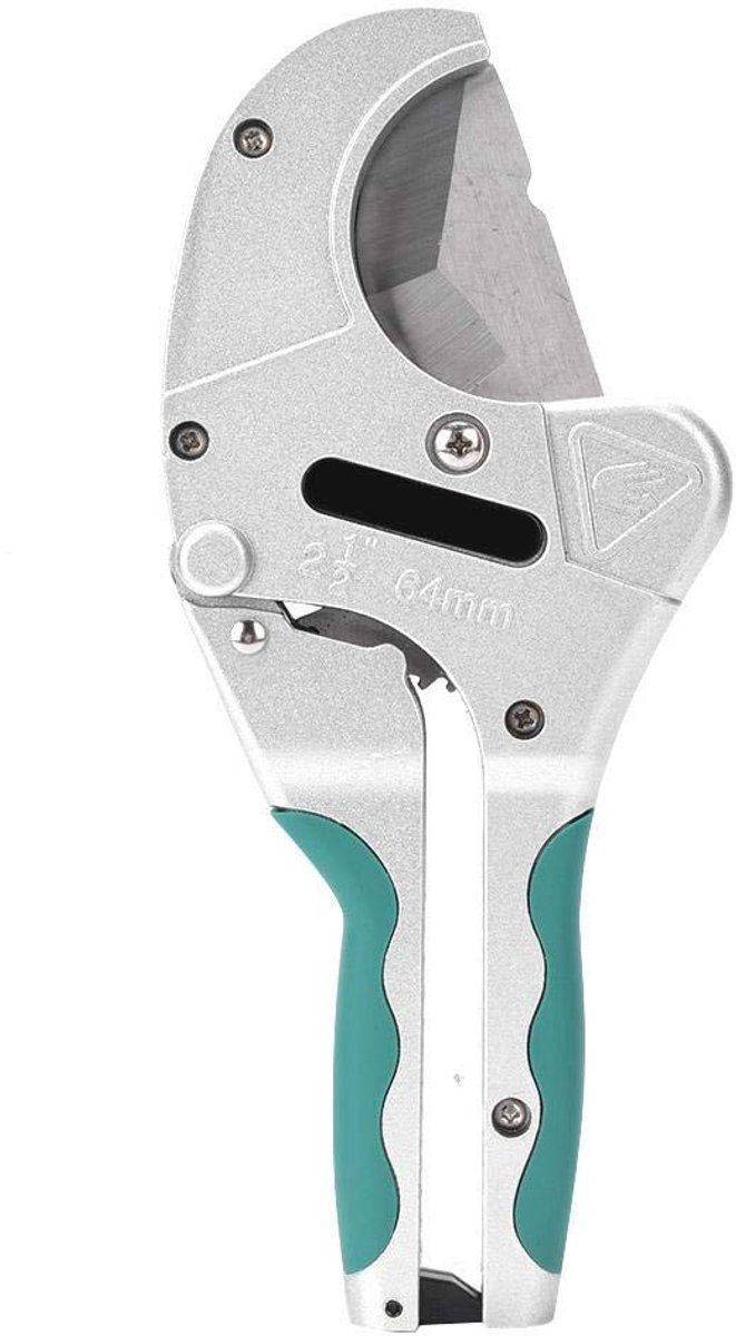 Vt products - Buissnijder - PVC-pijpsnijder - Ratelontwerp - 64mm - Snijden van PVC, PP, PU, PE-buizen - Handig voor klussen - Compact model