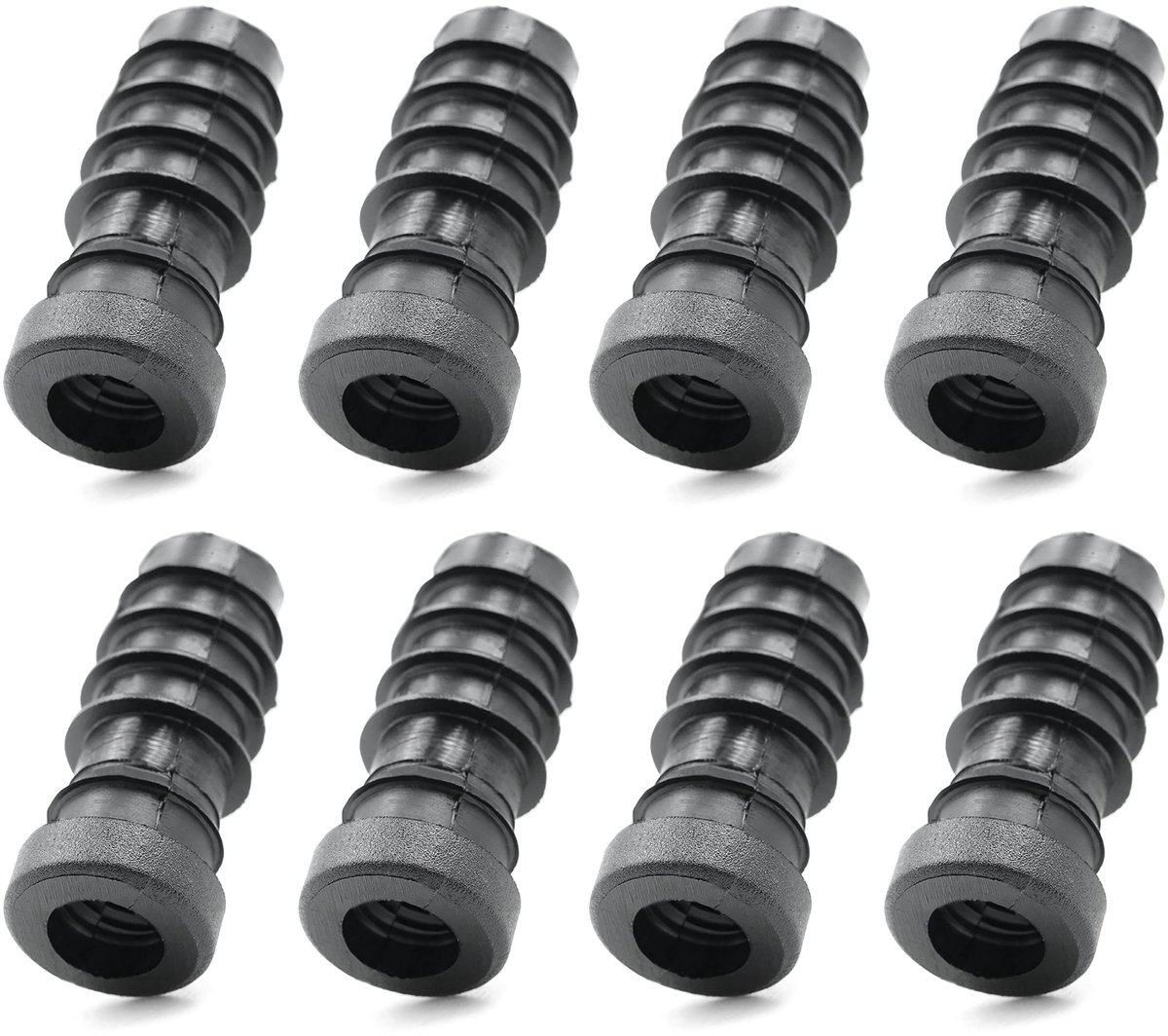 VT Goods - Schroefdraadstop - Instelstoppen - Kunststof - Ronde buizen - M8 - 8 x Design61 ronde buispluggen