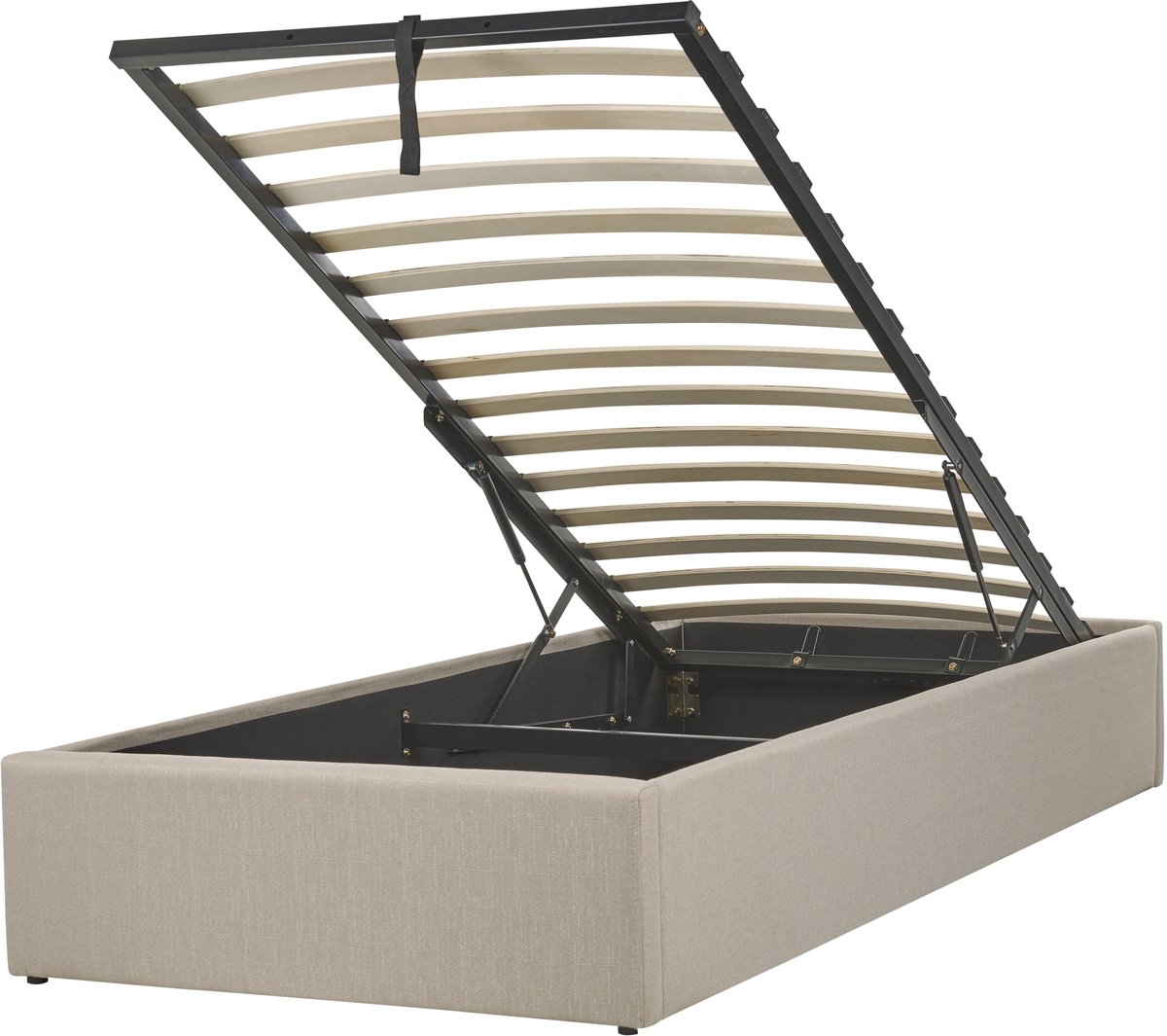 DINAN - Kinderbed - Donker Beige - 90 x 200 cm - Polyester