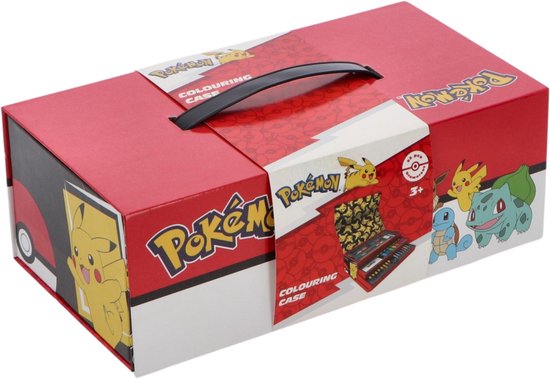 Pokemon Kleurdoos met 3 Lades - Stiften - Potloden - Verf - Krijtjes