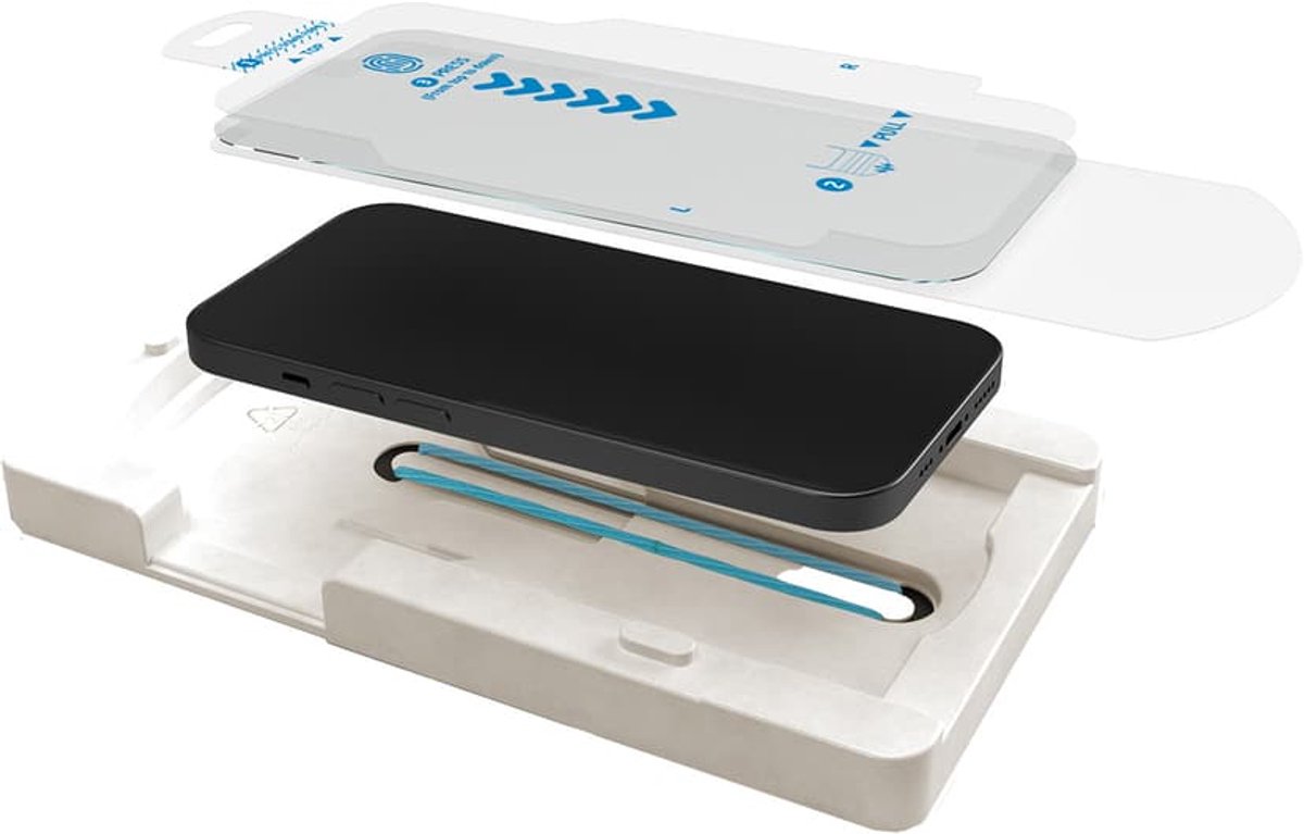Cirafon Ultra-clear (dubbel gehard) + gereedschap iPhone 15 Pro Max schermbeschermer - transparant