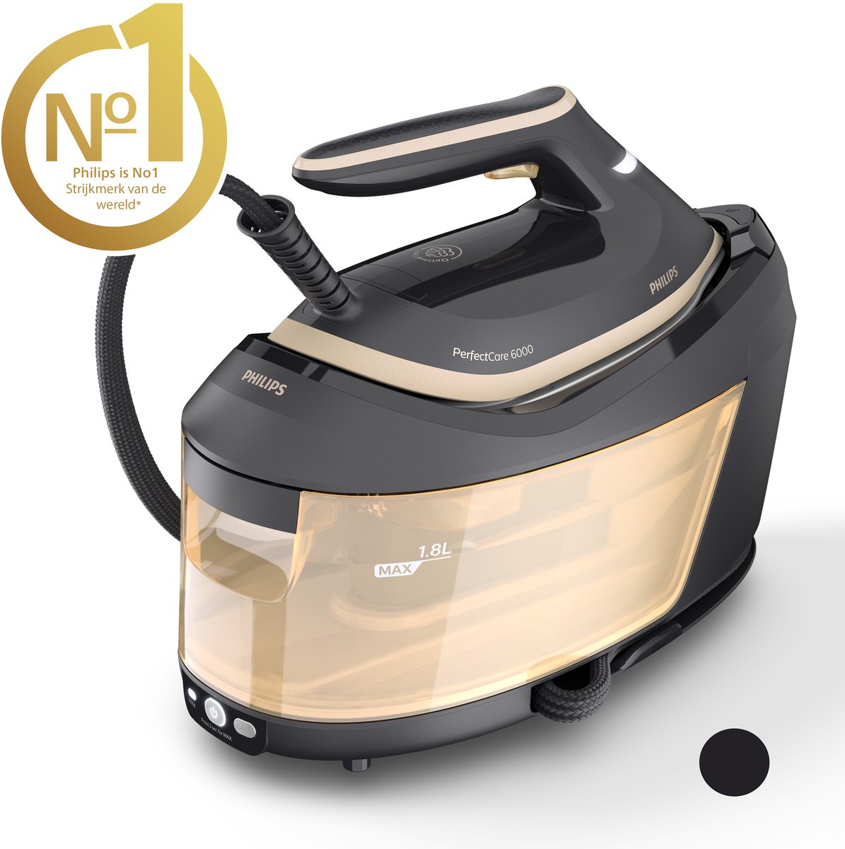 Philips Perfect Care 6000 Series PSG6064/80 - Stoomgenerator - 1.8L Watertank - Goud / Zwart — afbeelding 2