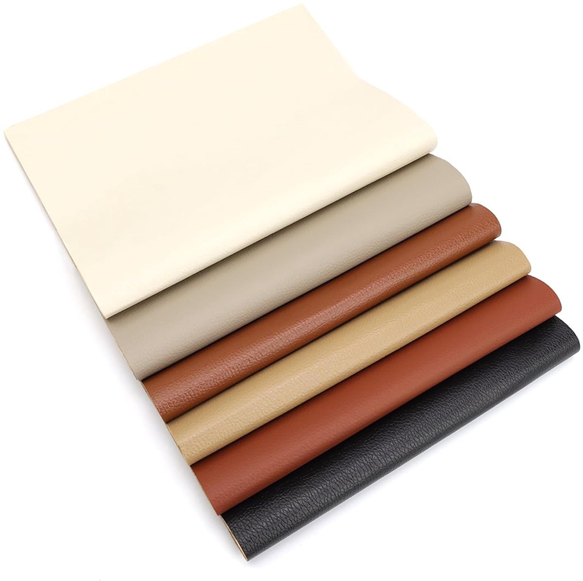 Zelfklevende Leer Patches 20 x 30 cm - Set van 6 - Kunstleer Reparatie Kit - Voor Bankkussens - Auto Interieur - Verpakking Dozen - Repareren - Herstellen