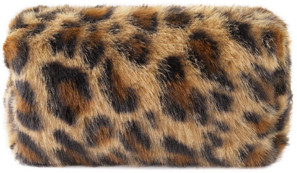 Zachte luipaard make-up tas