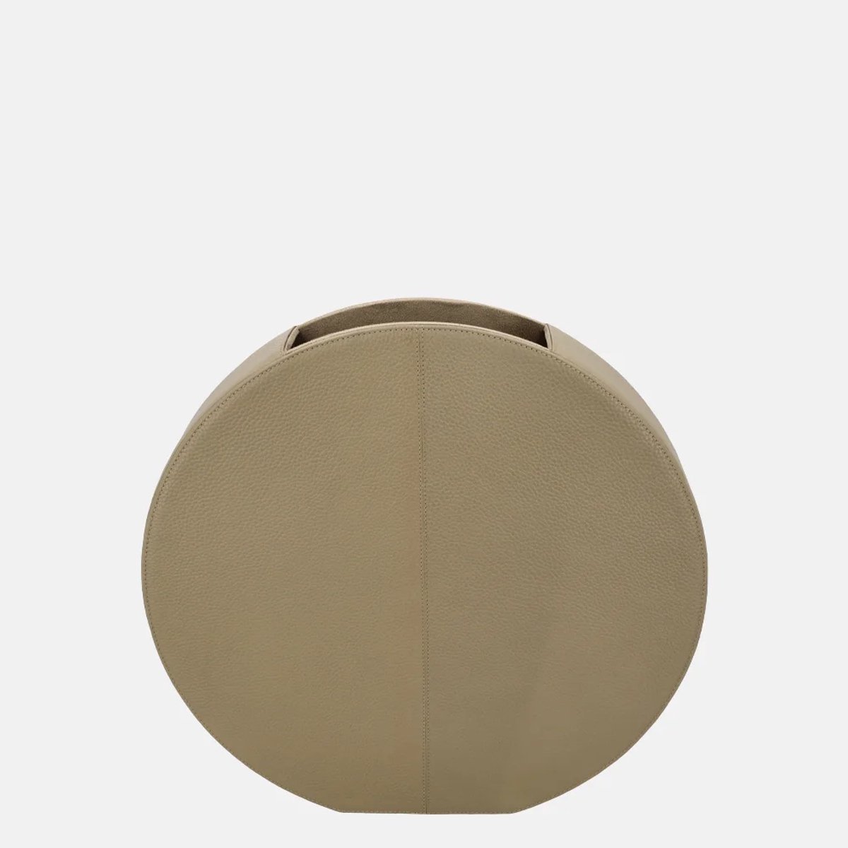 Chamada Eva leren vaas effen medium taupe