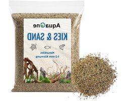 AquaOne Aquariumgrind 25 kg bodemsubstraat I Natuurgrind beige medium 2-3 mm I Aquariumgrind premium kwaliteit I Kwartszand fijne korrel I Decoratieve aquascaping decoratie