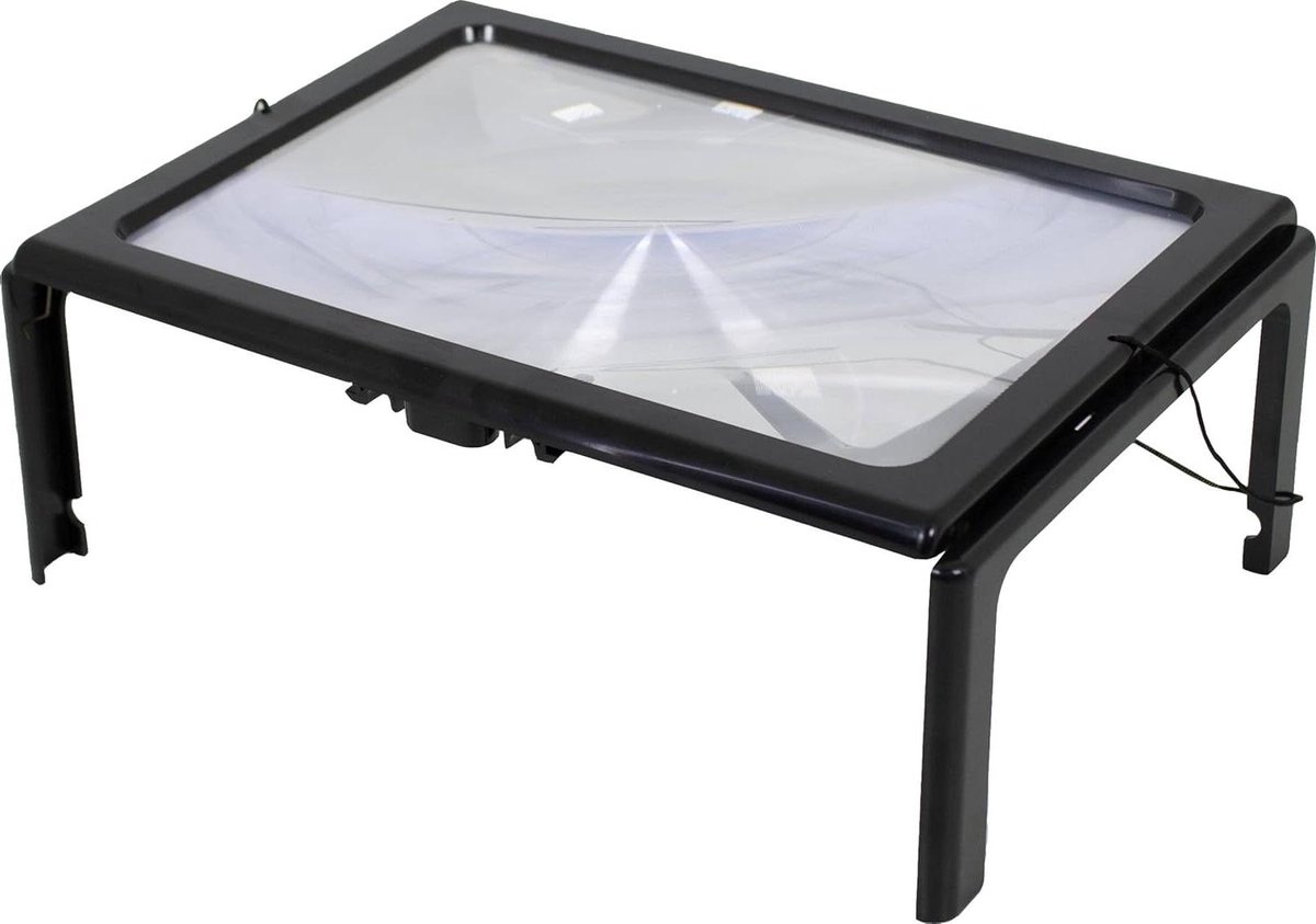 Wellys R 087592 Stand Magnifier with Light Magnification, 23 x 16.5 cm, 3-gang, Black