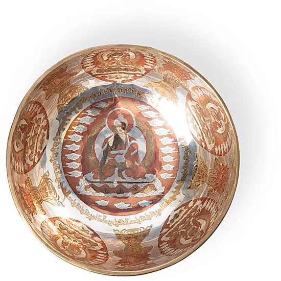 Verzilverde Klankschaal Boeddha Shakyamuni - ±23cm; ±1500-1800g - ±23cm; ±1500-1800g — afbeelding 2