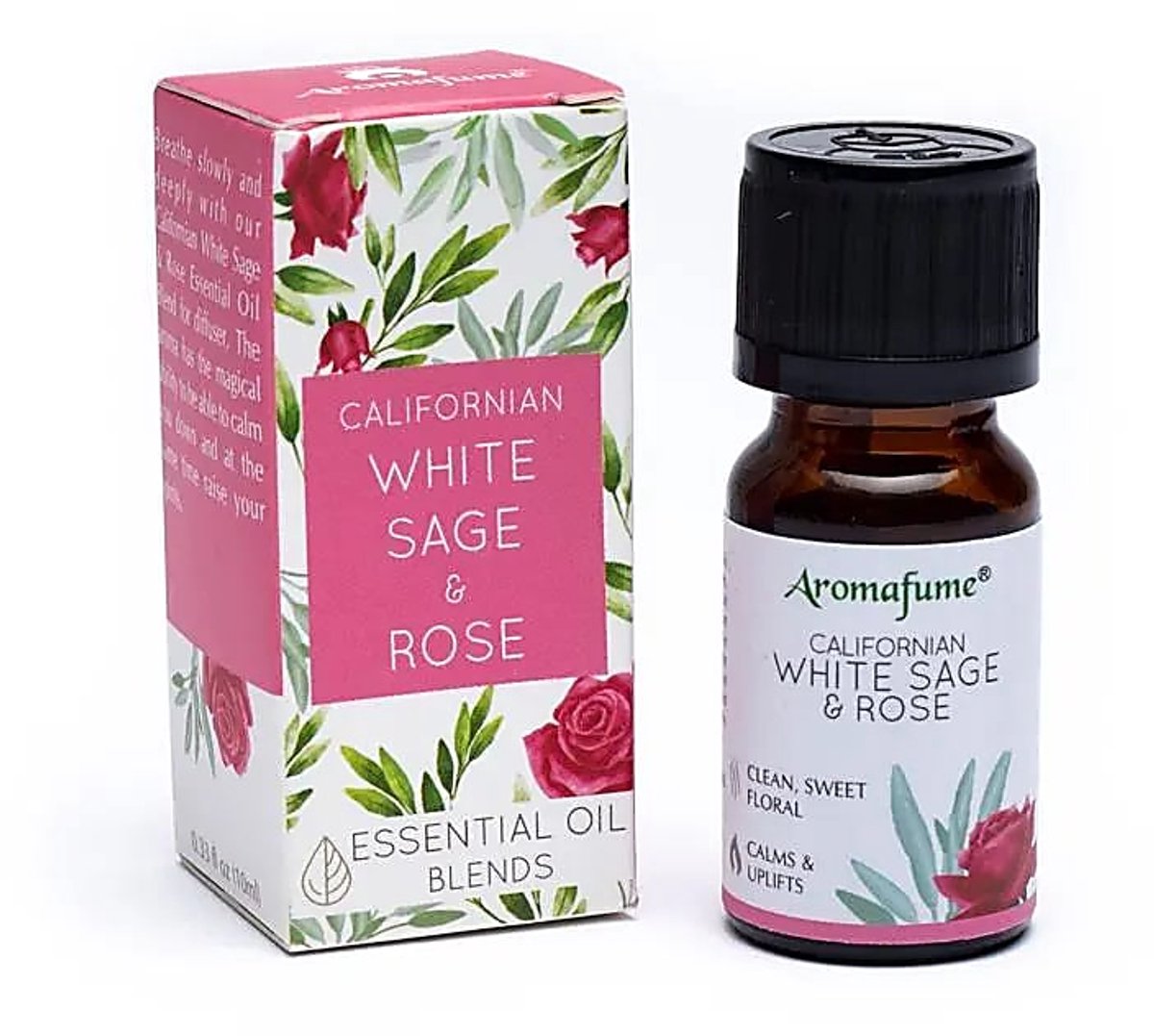 Aromafume - witte salie met roos olie - white sage rose - 10ml