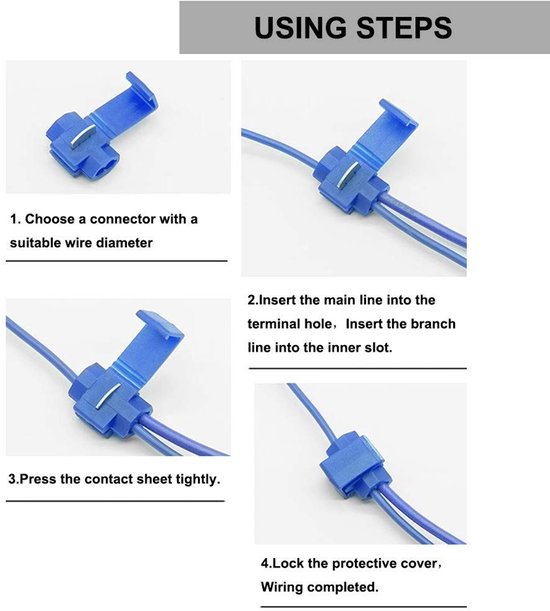 ONF3 - Quick Connectorset - Kabelverbindingen - Vergrendelingsaansluitingen - Rood en blauw - Snelkoppelingen - Geschikt voor elektrische verbin... van Onf3 — afbeelding 2