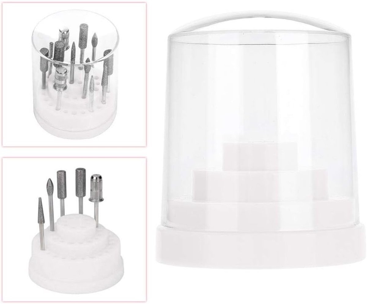 Professionele Nageldrill Organizer met 48 Gaten voor Nagelkunst - Plastic Houder voor Bits en Gereedschap
