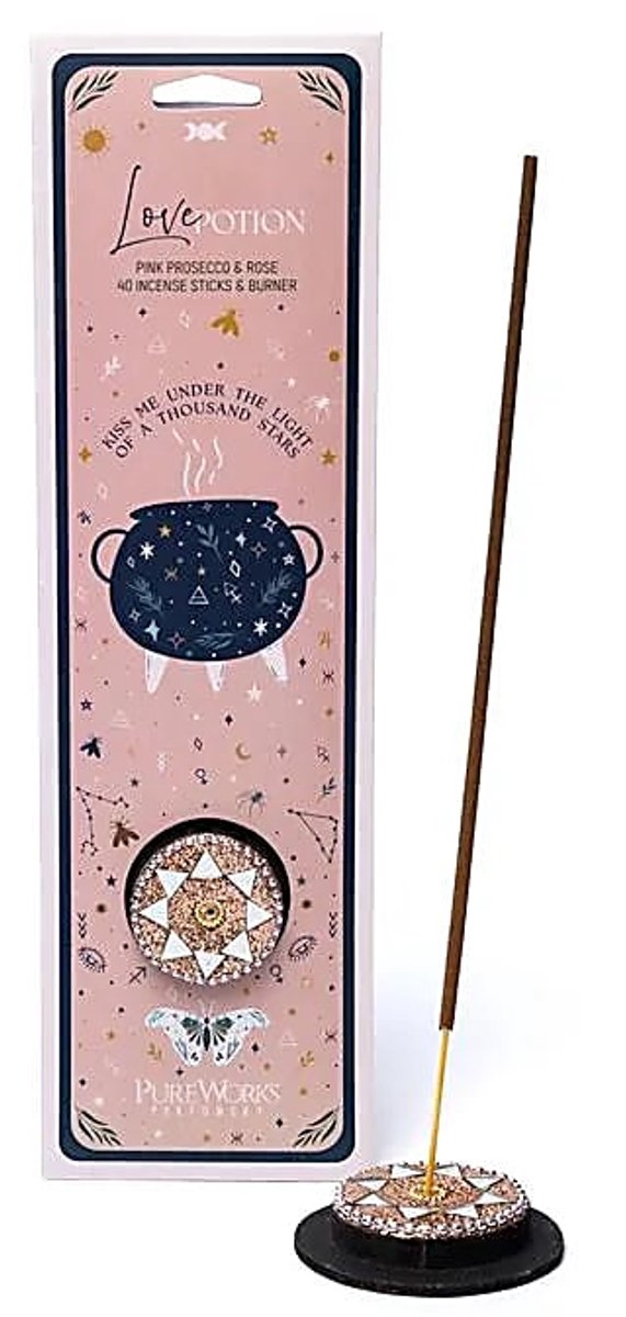 Wierook Celestial Magic Love Potion + Wierookhouder - 3 stuks