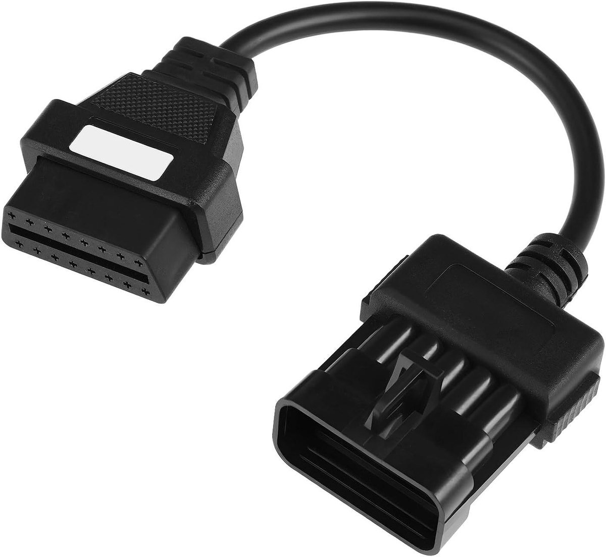 Diagnosekabel OBD2 - Adapterkabel OBD - Auto uitlezen - 10 naar 16 pins - 24 cm - Zwart