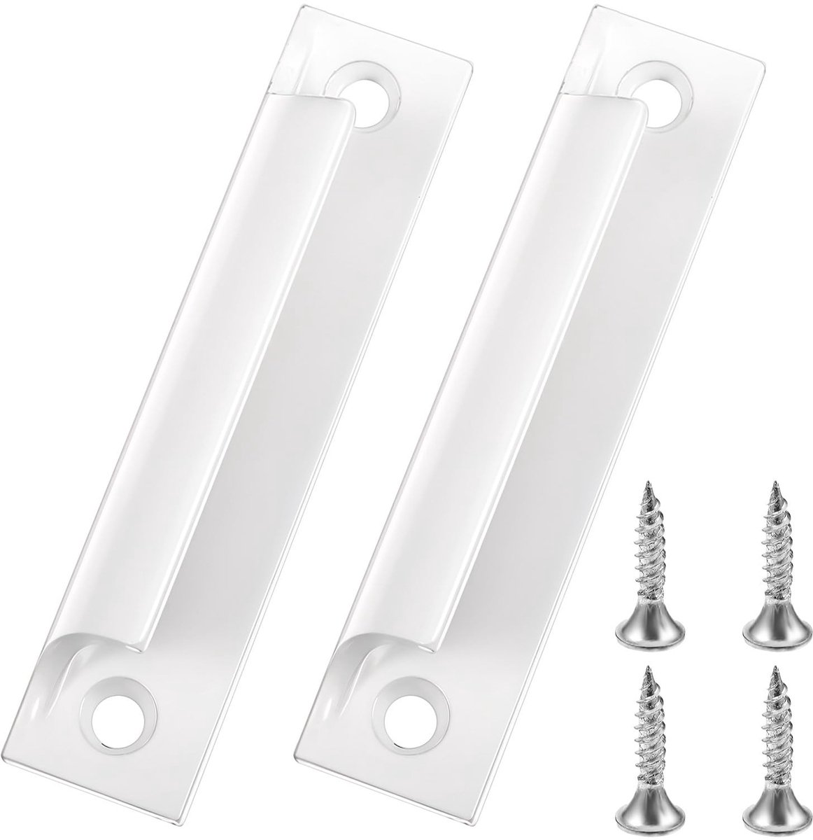 SPHProducts - Balkon Deurgreep - Aluminium Handgreep - Modern Design - Wit - Voor Deuren en Ramen - 2 Stuks - Geschikt voor Binnen en Buiten