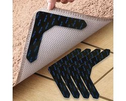 Antislip Tapijt Tape Set – Dubbelzijdige Herbruikbare Tapijt Grippers – Wasbare Kleefpads voor Vloerkleden op Hout & Tegels