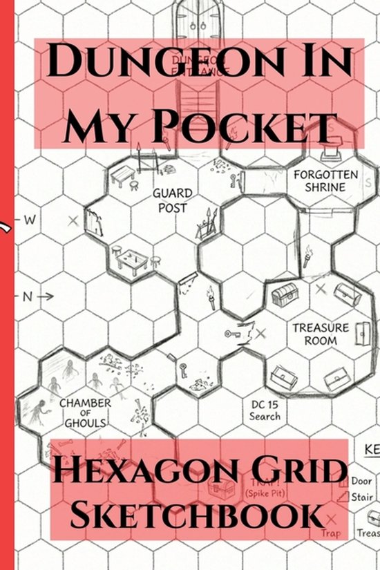 Dungeon In My Pocket Hexagon Grid Sketchbook - cover