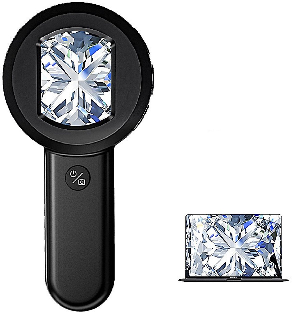 100x vergrootglas, muntvergrootglas, draagbare handmicroscoop voor kinderen, sieradenvergrootglas met licht, geschikt voor ouderen om te lezen, trichomen, USB muntvergrootglas, verzamelobject