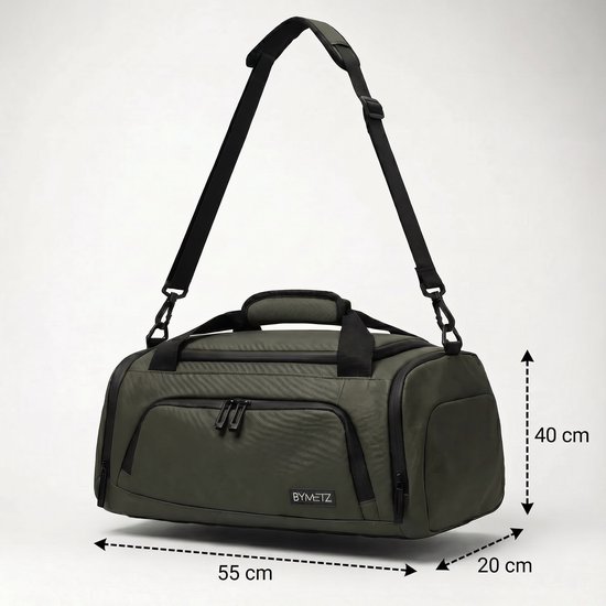 ByMetz 55x40x20 Handbagage Reistas Rugzak - Waterdicht 3-WAY - Olive
