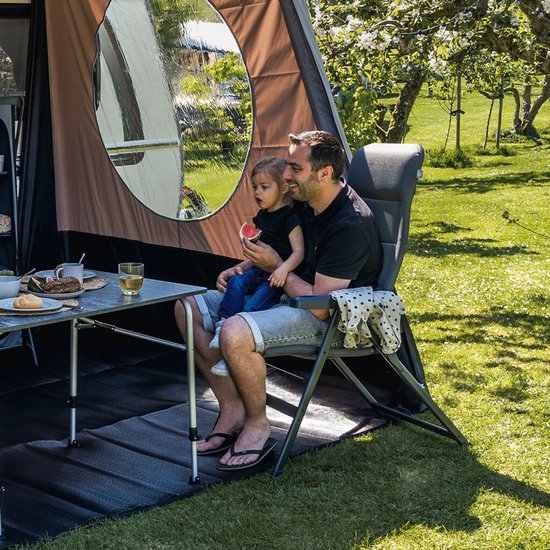 Travellife Barletta Standenstoel Comfort L Blue met Voetenbank - Rugleuning in 7 standen verstelbaar - Met geïntegreerd hoofdkussen - Complete Set — afbeelding 4