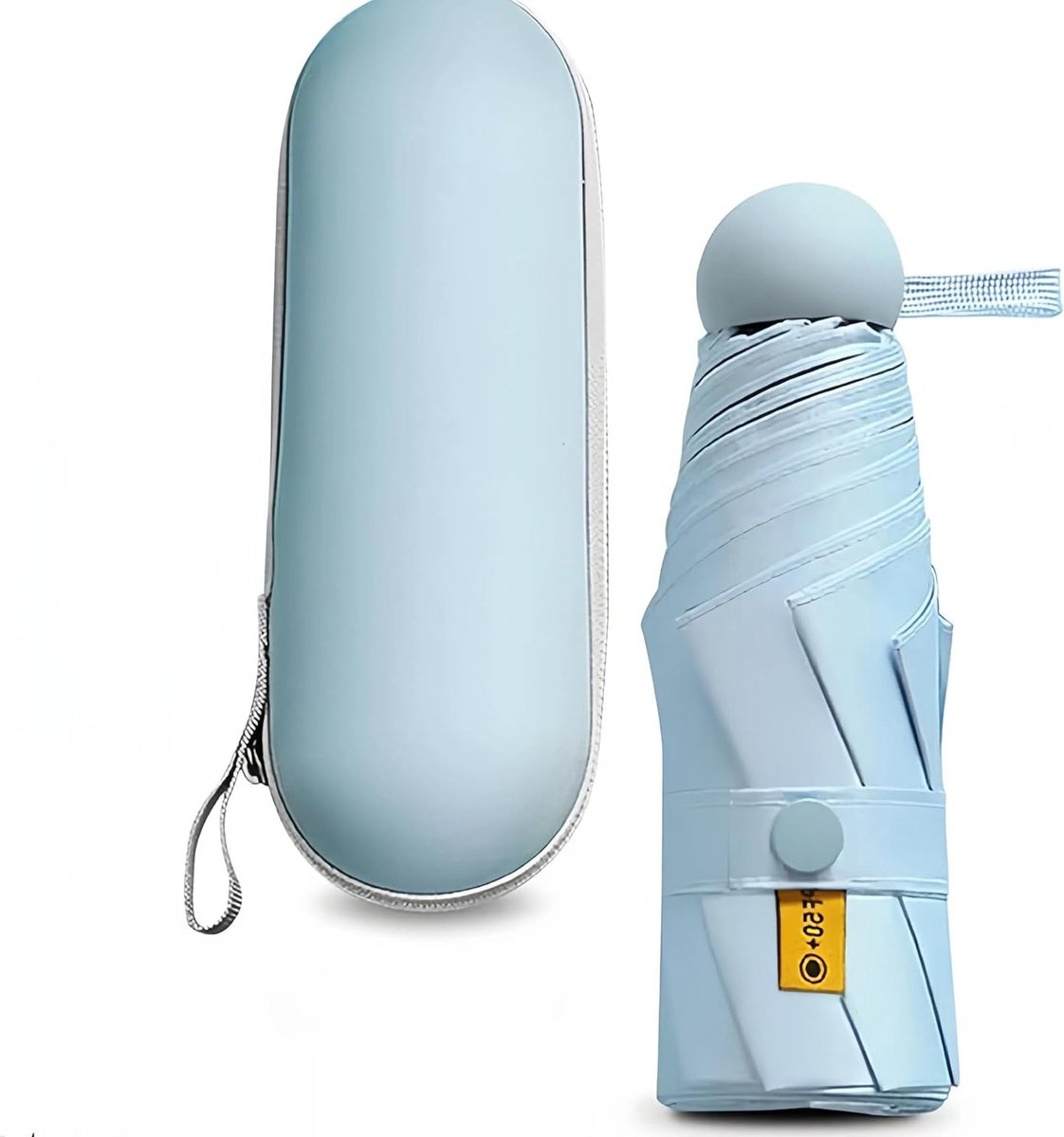 Compacte Opvouwbare Paraplu met UV-bescherming, Waterdicht en Windbestendig, Ideaal voor Reizen en Dagelijks Gebruik, Blauw