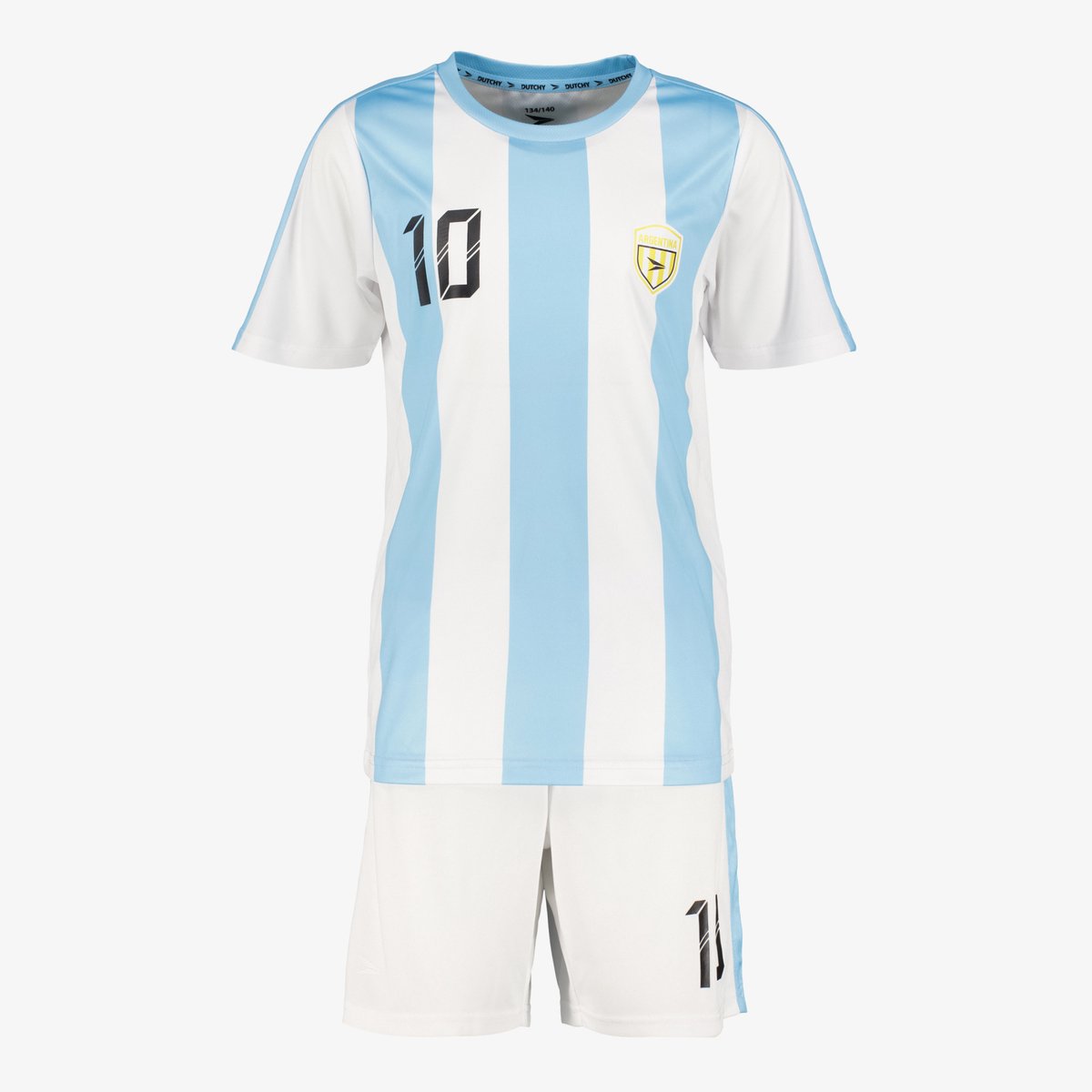 Dutchy tweedelig kinder sport set wit blauw - Maat 110