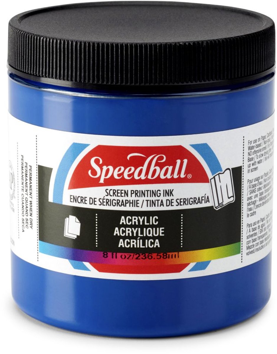 Acrylic ink process cyan screen printing - Speedball