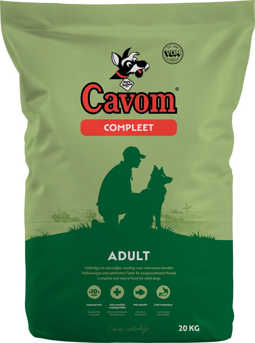 Bol.com Cavom compleet Adult - geperste brokken - 3 x 20 kg aanbieding