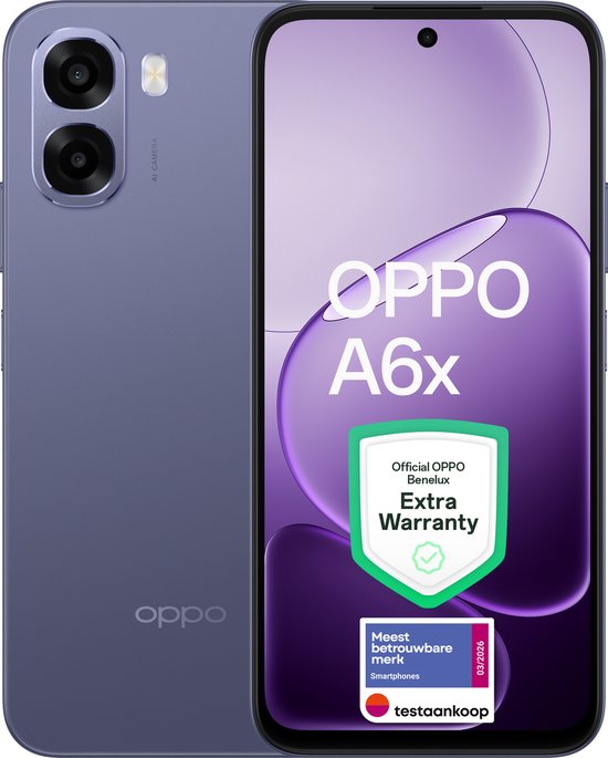 OPPO A6x 4+128GB Black Purple - Extra Garantie