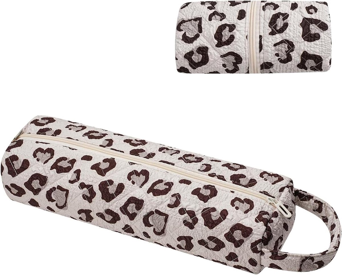 Reisbag voor Haartools, Opvouwbare Tas voor Haarstyling Accessoires, Draagbare Leopard Print Organizer voor Reisbenodigdheden