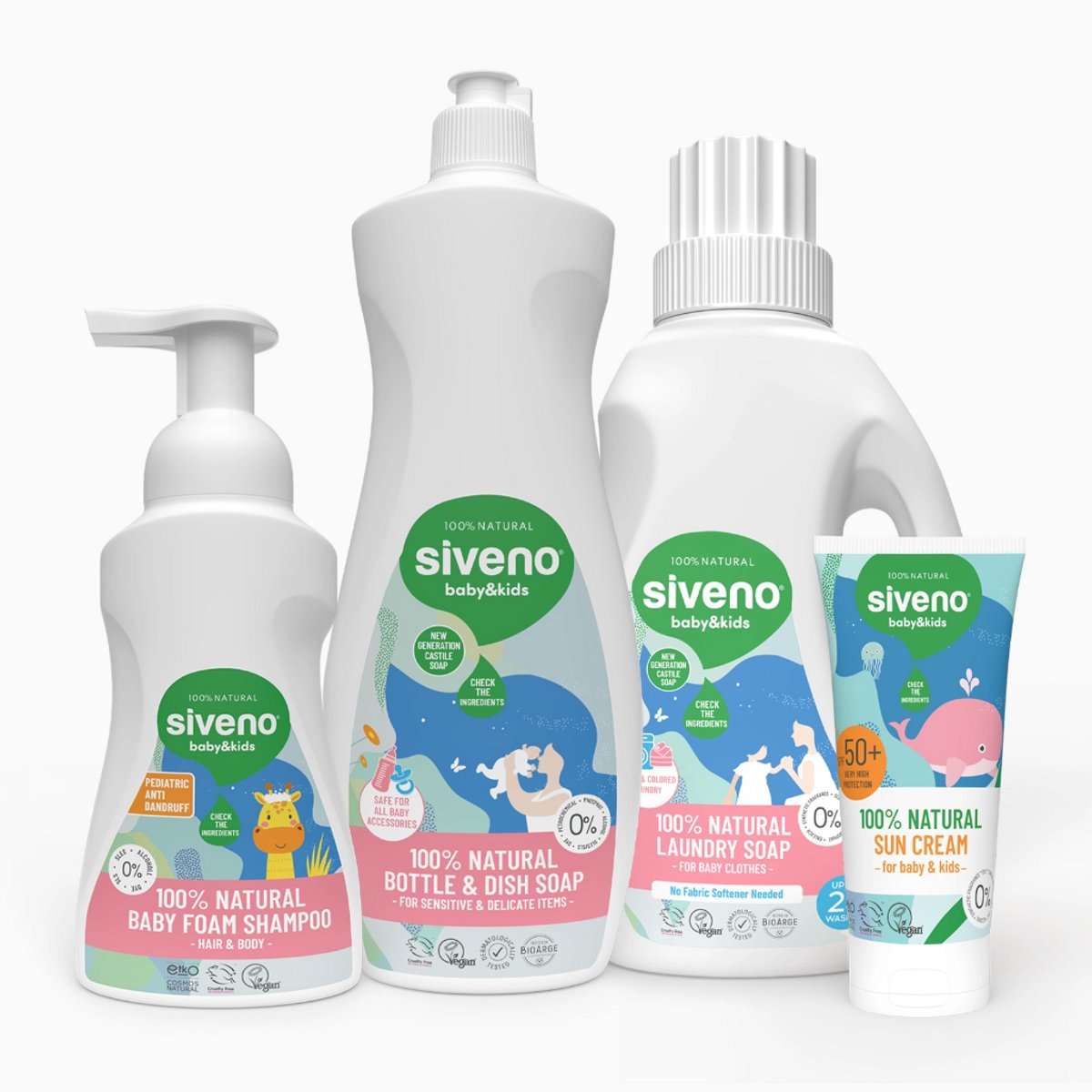 Siveno Natuurlijk Babyverzorging Voordeelset 4 Stuks