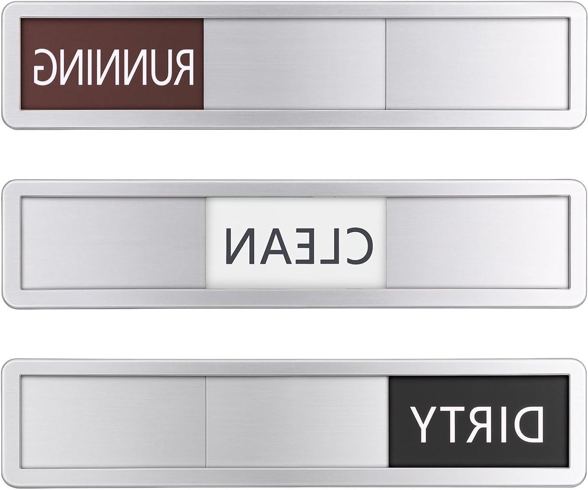 Schoon en vuil schuifbord voor vaatwasser - Keukenhek met dubbelzijdige lijm en handige labels voor organisatie