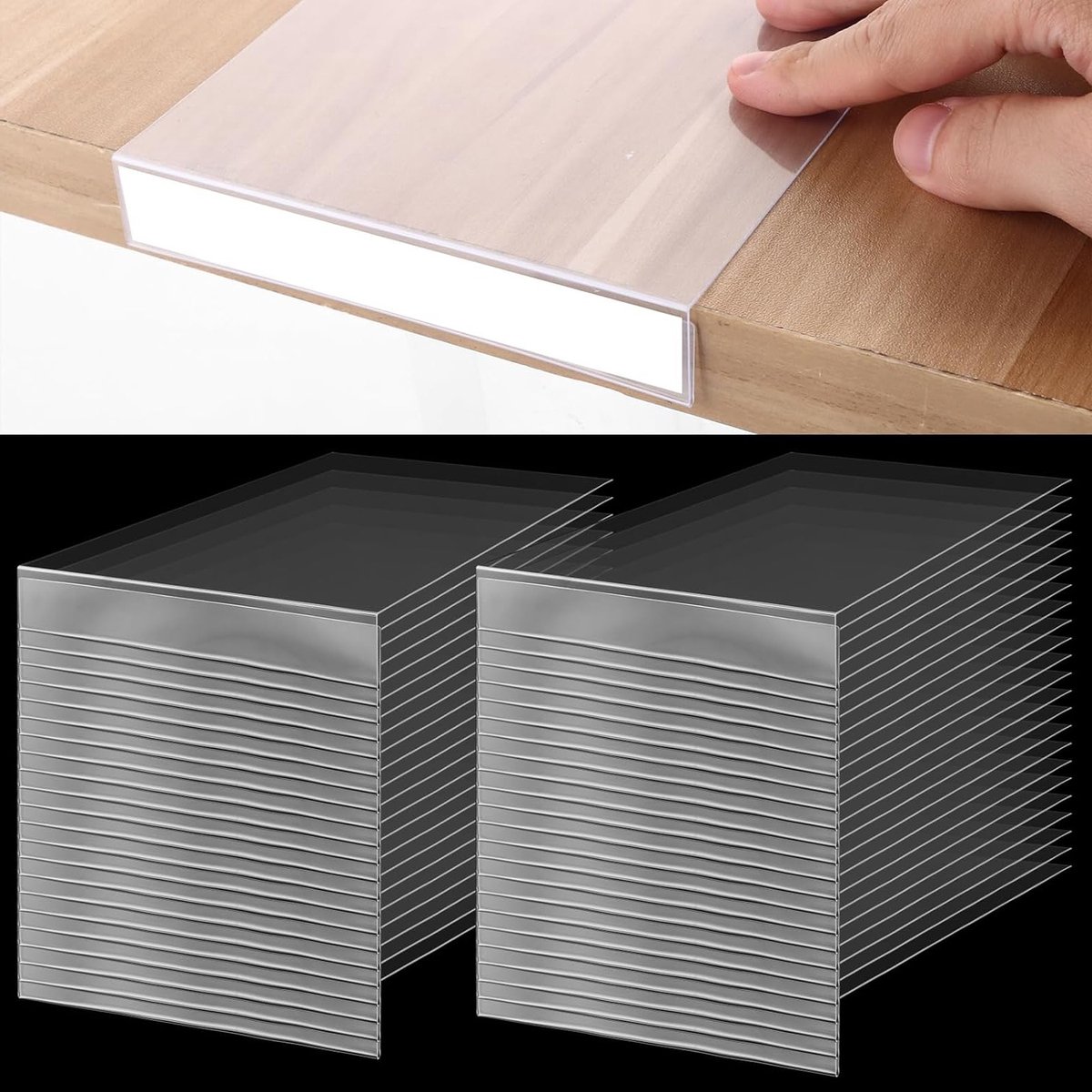 Set van 45 Verplaatsbare Schrijft Labels - Transparante Magnetische Labels voor Bibliotheek, Klaslokaal en Kantoor, 20 x 13 cm