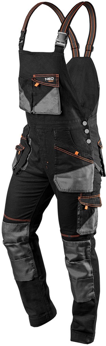 NEO HD Slim - Werkbroek met Bretels - Versterkt met Oxford - Multifunctionele Zakken