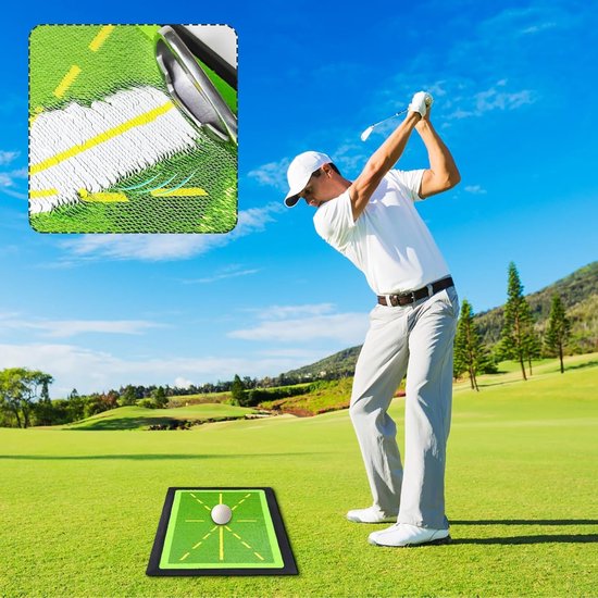 Golf Swing Mat met Antislip Rubber Basis - Draagbare Golf Oefenmat voor Binnen en Buiten, Ideaal voor Beginners en Gevorderden, 30x40cm van GOLF — afbeelding 2