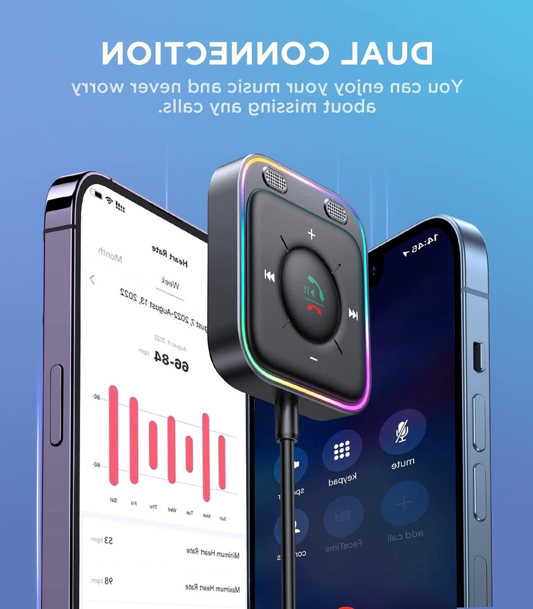 Aux Bluetooth Adapter voor Auto met Handsfree Systeem, HiFi Stereo Audio, USB Bluetooth 5.3 Ontvanger voor Auto Speakers en Versterkers, Plug & Play – foto 8