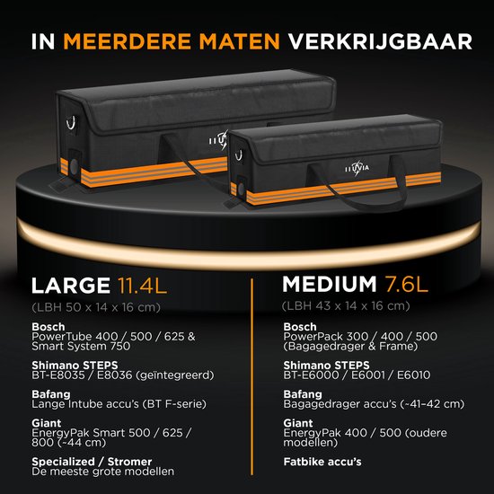 Ebike Accutas 43 * 15 * 15cm waterdicht (M) 8 lagen vuurvaste accutas tot 1400°C, - Accutas Ebike - Accu Tas - Accutas Ebike Brandveilig - Accu Hoes van Accutas — afbeelding 2